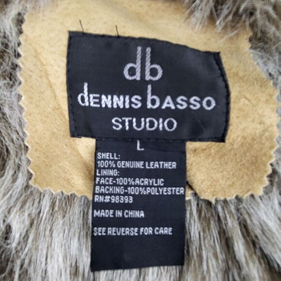 DB Studio Penny Lane Style Vintage Women's Coat Suede Leather Faux Fur Size L - Picture 11 of 16